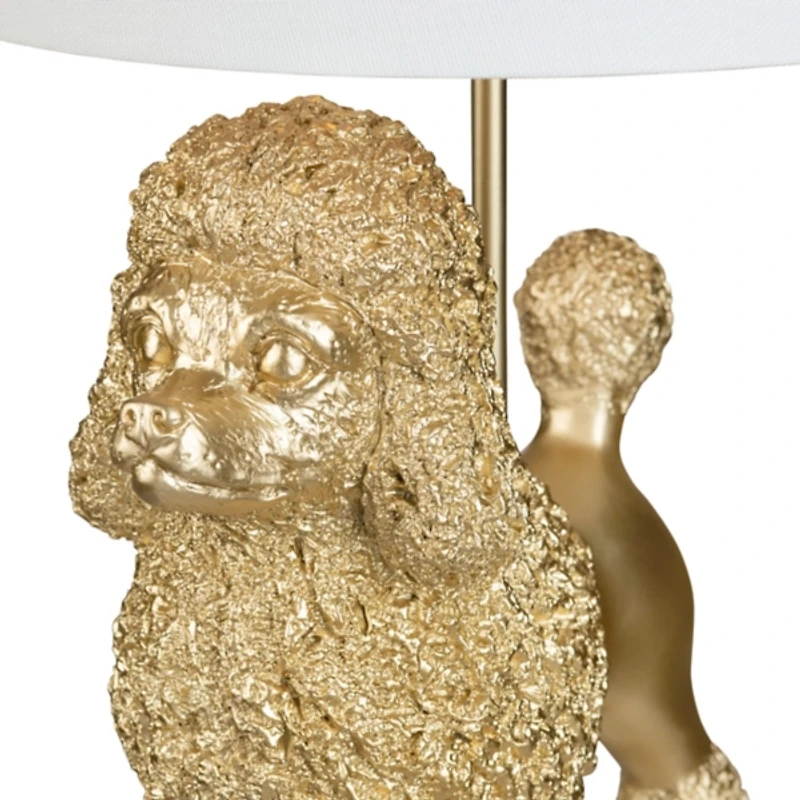 Gold Poodle Table Lamp