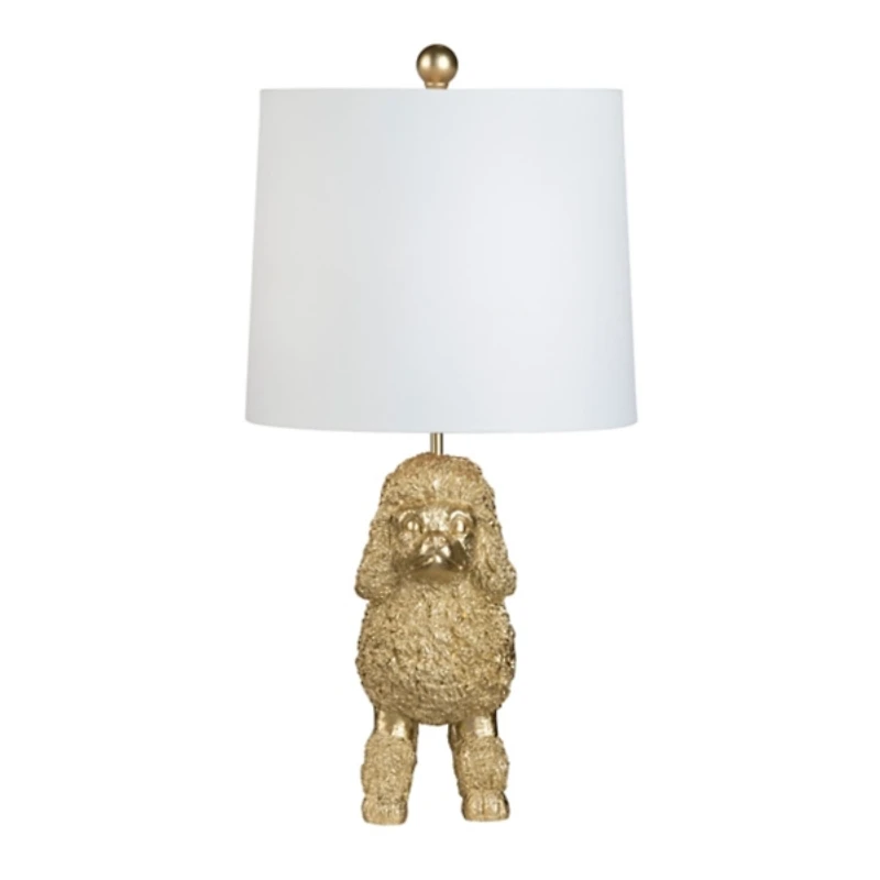 Gold Poodle Table Lamp