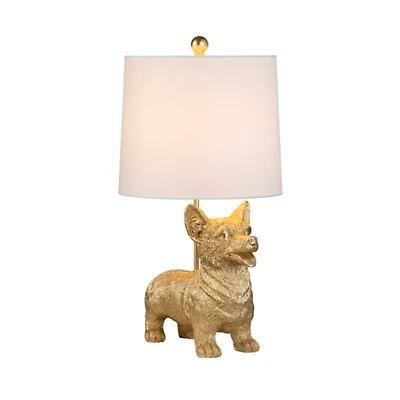 Gold Corgi Table Lamp