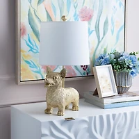 Gold Corgi Table Lamp
