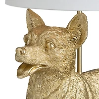 Gold Corgi Table Lamp