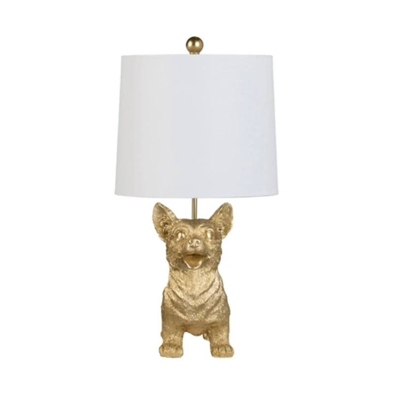 Gold Corgi Table Lamp