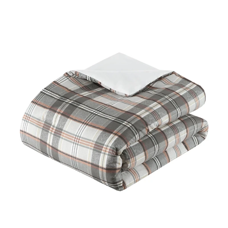 Gray Plaid Liam 4-pc. Twin/Twin XL Comforter Set