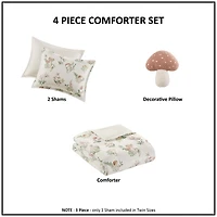 Mushroom Garden 4-pc. Full/Queen Comforter Set