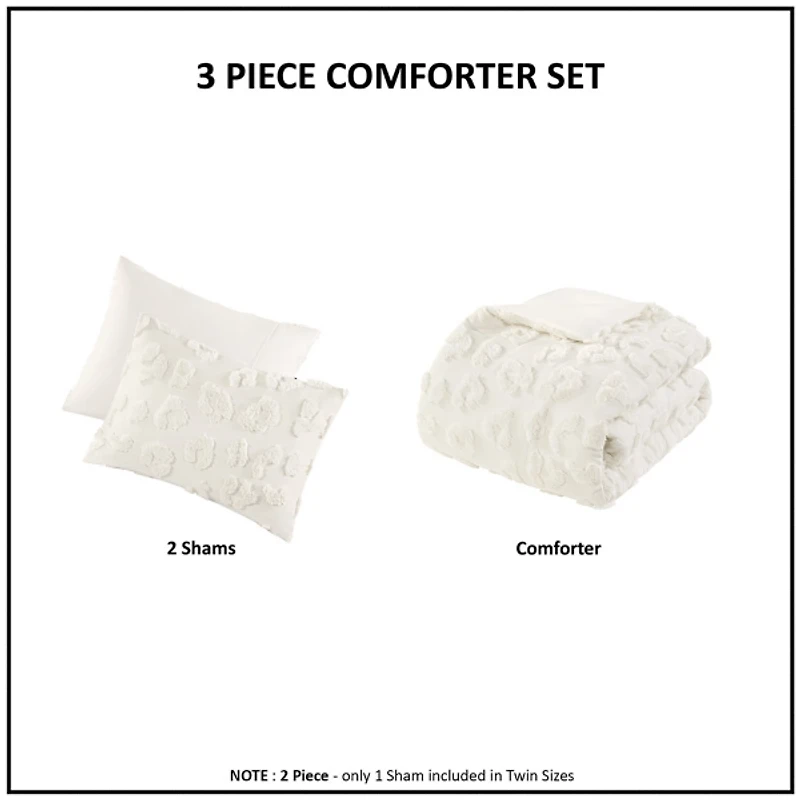 Ivory Animal Print 2-pc. Twin/TwinXL Comforter Set