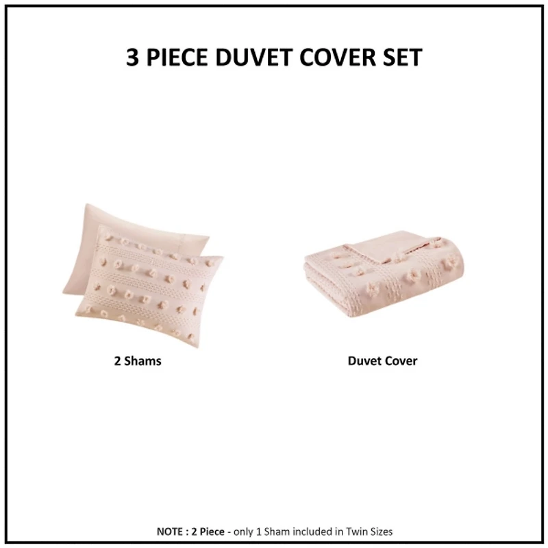 Pink Jacquard Twin/Twin XL 2-pc. Duvet Cover Set