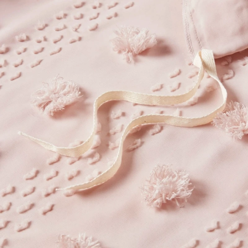 Pink Jacquard Full/Queen 3-pc. Duvet Cover Set