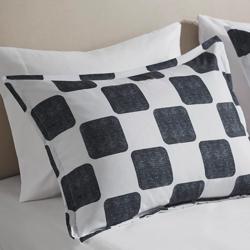 Black Checkered Twin/Twin XL 4-pc. Comforter Set
