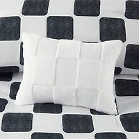 Black Checkered Twin/Twin XL 4-pc. Comforter Set