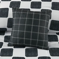Black Checkered Full/Queen 5-pc. Comforter Set