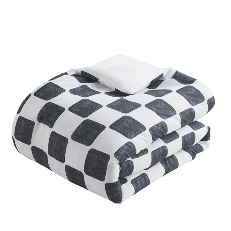 Black Checkered Full/Queen 5-pc. Comforter Set