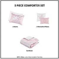 Pink Paisley Full/Queen 5-pc. Comforter Set