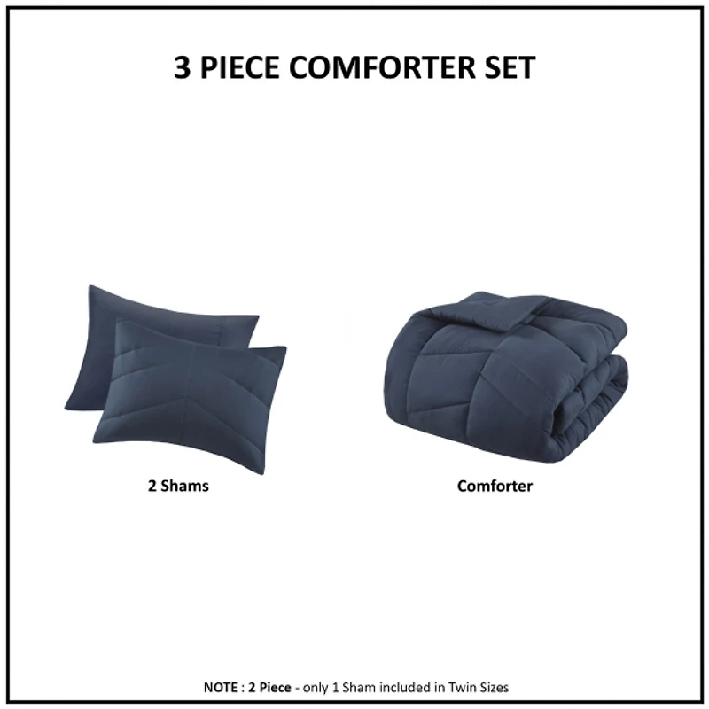Navy Alden Full/Queen 3-pc. Comforter Set