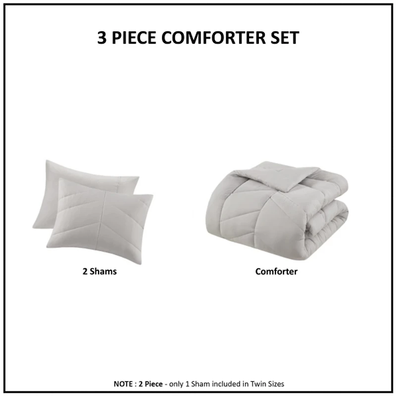 Gray Alden Full/Queen 3-pc. Comforter Set