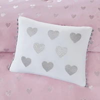 Pink Hearts Kids Full/Queen 4-pc. Comforter Set