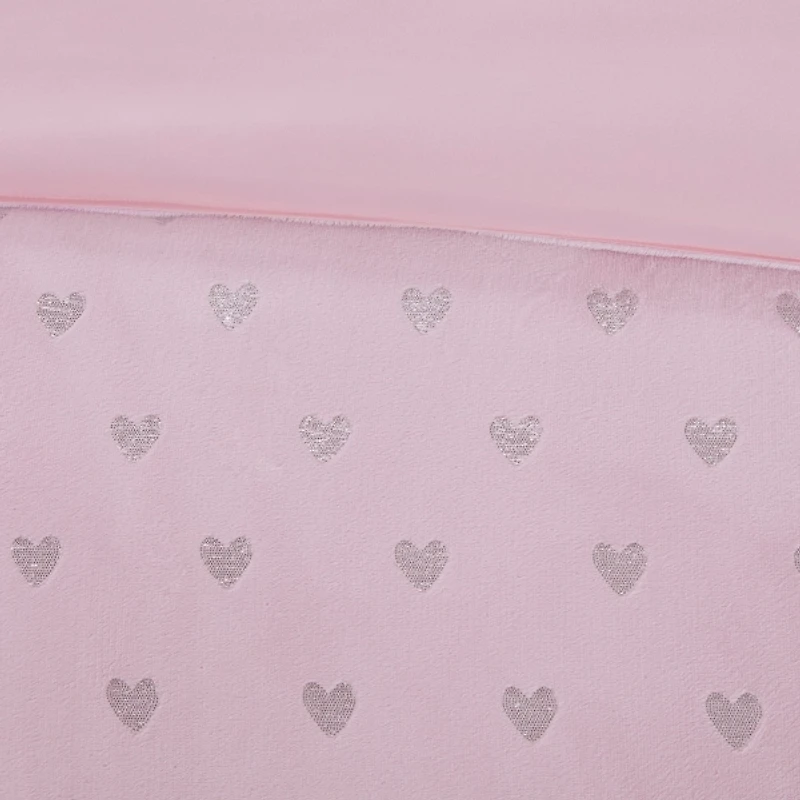 Pink Hearts Kids Full/Queen 4-pc. Comforter Set