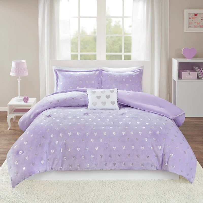 Purple Heart Kids Twin/Twin XL 3-pc. Comforter Set