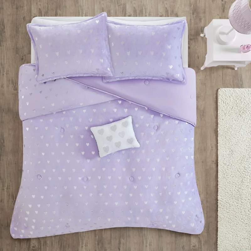 Purple Heart Kids Full/Queen 4-pc. Comforter Set