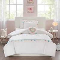 White Tassel Kids Twin 3-pc. Comforter Set