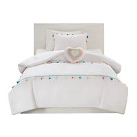 White Tassel Kids Twin 3-pc. Comforter Set