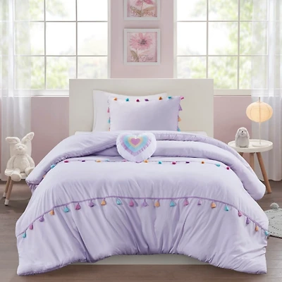 Purple Tassle Kids 3-pc. Twin Comforter Set