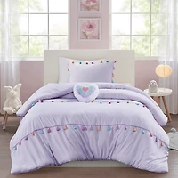 Purple Tassle Kids 3-pc. Twin Comforter Set