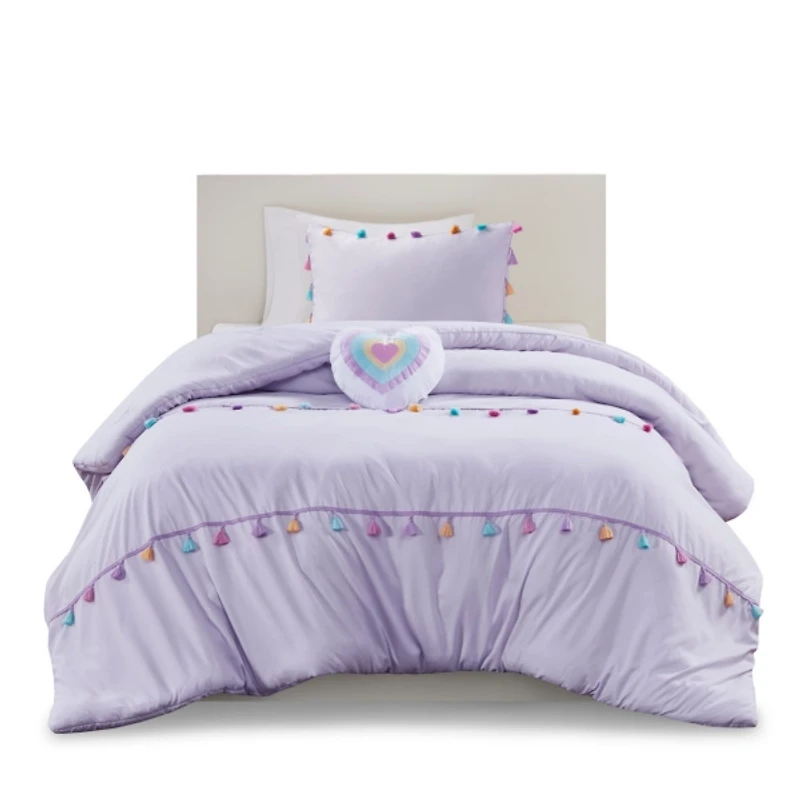 Purple Tassel Kids 4-pc. Full/Queen Comforter Set