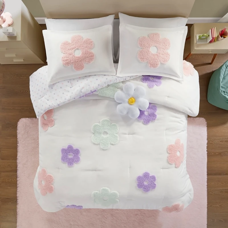 Ivory Floral Kids 4-pc. Full/Queen Comforter Set