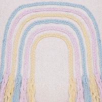 Rainbow with Fringe Throw Pillow