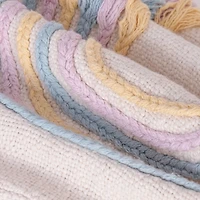 Rainbow with Fringe Throw Pillow