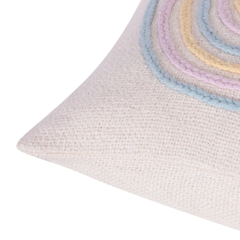 Rainbow with Fringe Throw Pillow