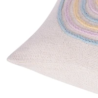 Rainbow with Fringe Throw Pillow