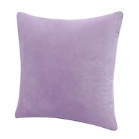 Solid Lilac Velvet Throw Pillow