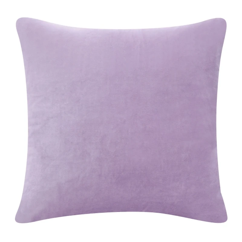 Solid Lilac Velvet Throw Pillow