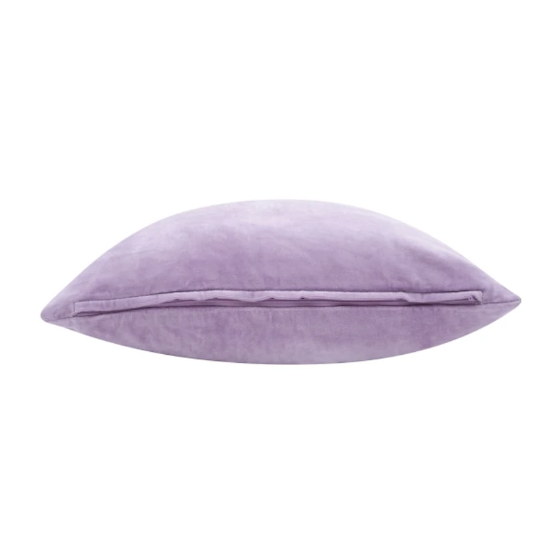 Solid Lilac Velvet Throw Pillow