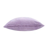 Solid Lilac Velvet Throw Pillow