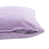 Solid Lilac Velvet Throw Pillow