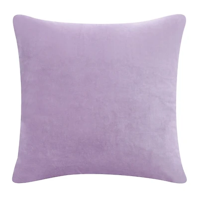Solid Lilac Velvet Throw Pillow
