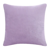 Solid Lilac Velvet Throw Pillow