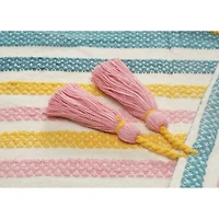 Rainbow Handwoven Tassel Throw