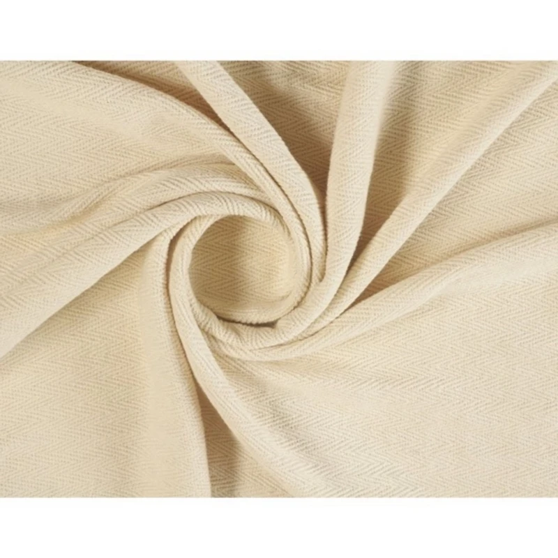 Sundry Cream Chevron Tassel Throw