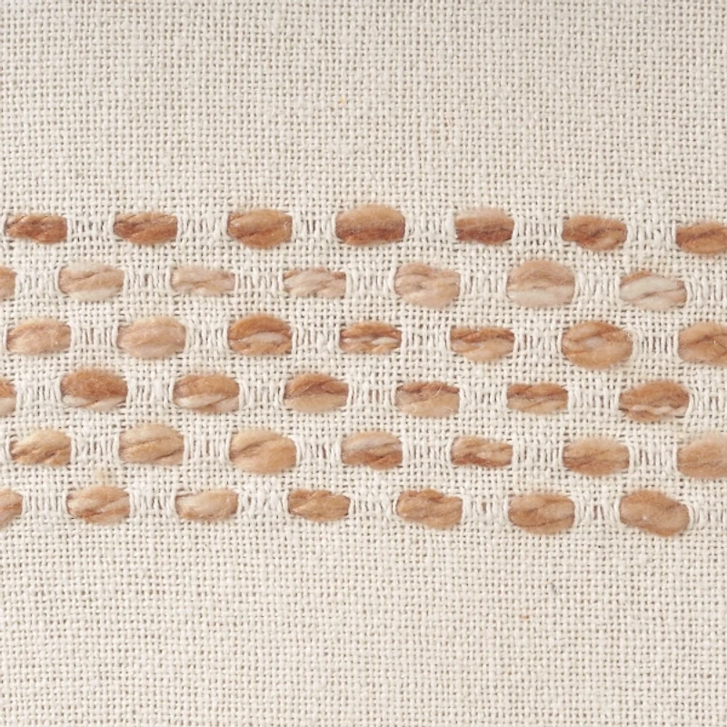 White and Red Dash Pouf