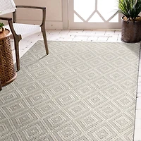 Bergen Diamond Ivory Area Rug, 5x8