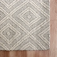 Bergen Diamond Ivory Area Rug, 8x10