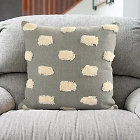 Light Gray and Ivory  Zeal Pillow