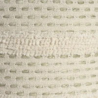 White and Sage Dash Pouf