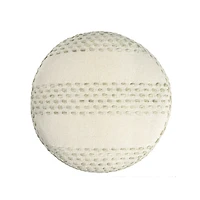 White and Sage Dash Pouf