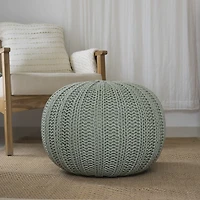 Sage Celtic Dessert Knit Pouf