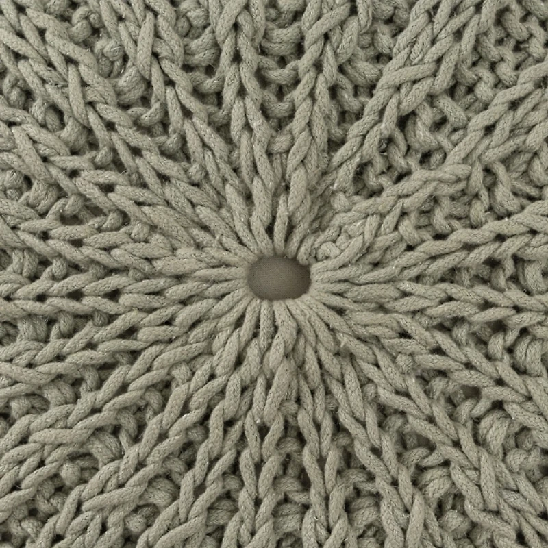 Sage Celtic Dessert Knit Pouf