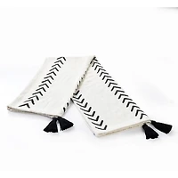Black and White Handmade Chevron Throw Blanket